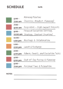 The CEO Schedule